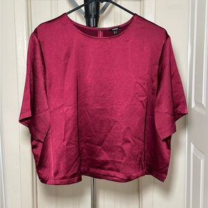 NWT Express Burgundy Cropped Blouse